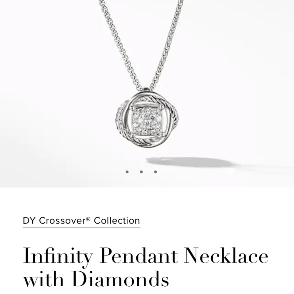 David Yurman infinity pendant necklace